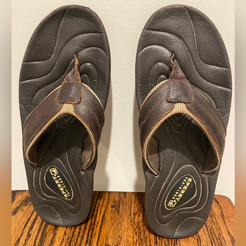 Sperry Men's, Havasu Flip- Flop Sandal Brown Size 10M